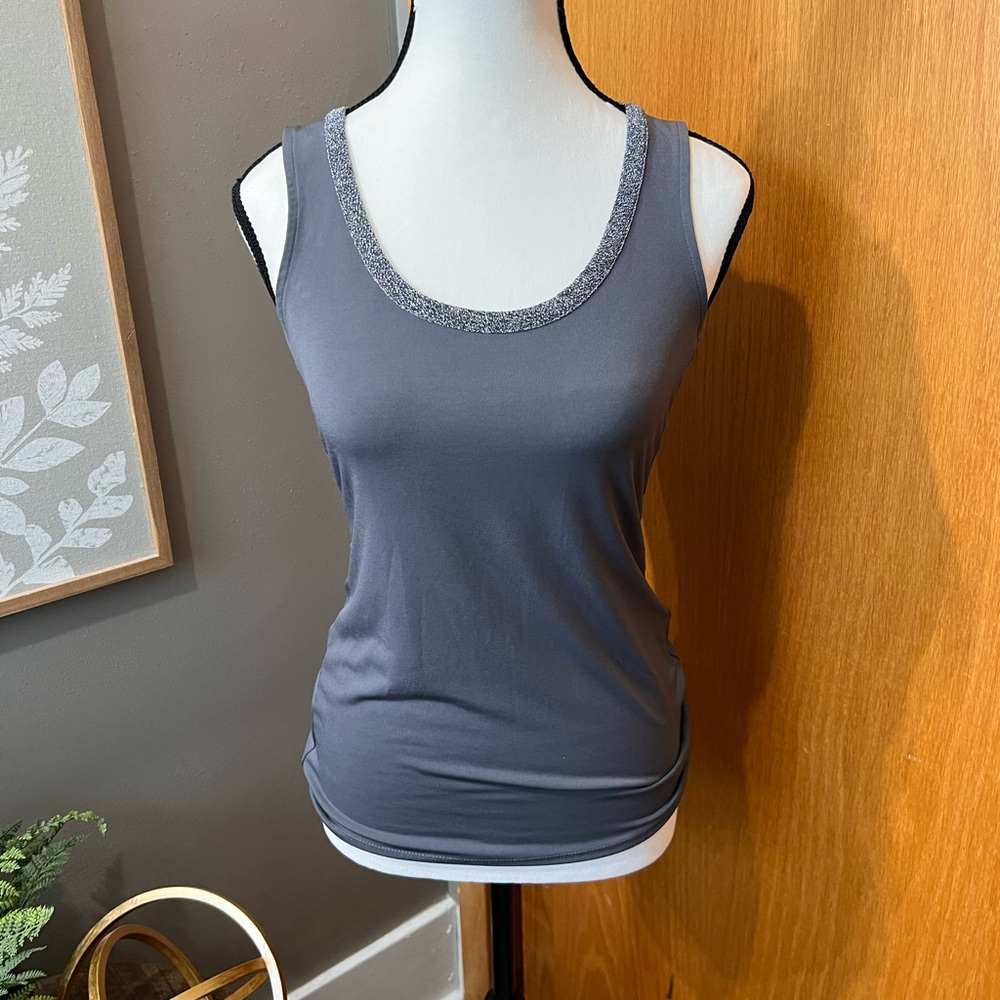 The Limited Gray Tank with Silver Detail small